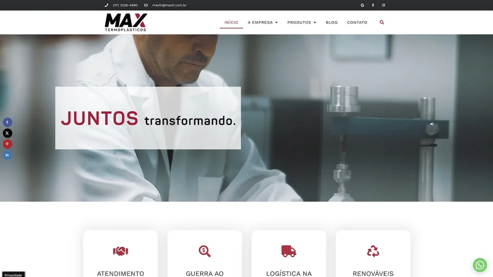 Site de Max Termoplásticos